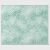 Vorstige Mint Glow Witte Glitter Patroon Cadeaupapier (Vlak)