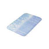 Vorstige Nevelige Bomen Babyblauw Badmat (Gekanteld)