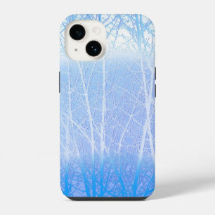 Vorstige Nevelige Bomen Babyblauw iPhone 14 Hoesje