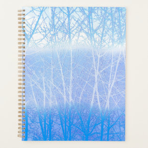 Vorstige Nevelige Bomen Babyblauw Planner