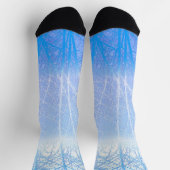 Vorstige Nevelige Bomen Babyblauw Sokken (Top)