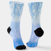 Vorstige Nevelige Bomen Babyblauw Sokken (Gebogen)