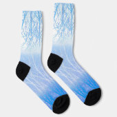 Vorstige Nevelige Bomen Babyblauw Sokken (Rechts)