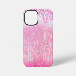 Vorstige Nevelige Bomen in Perzik en Roze iPhone 12 Mini Hoesje