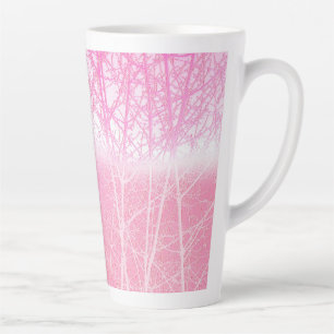 Vorstige Nevelige Bomen in Perzik en Roze Latte Mok