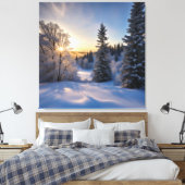 Vorstige Ochtend Canvas Afdruk (Insitu (Slaapkamer))