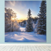 Vorstige Ochtend Canvas Afdruk (Insitu (Houten vloer))