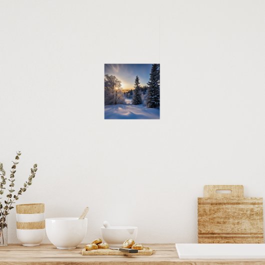 Vorstige Ochtend Poster (Keuken)
