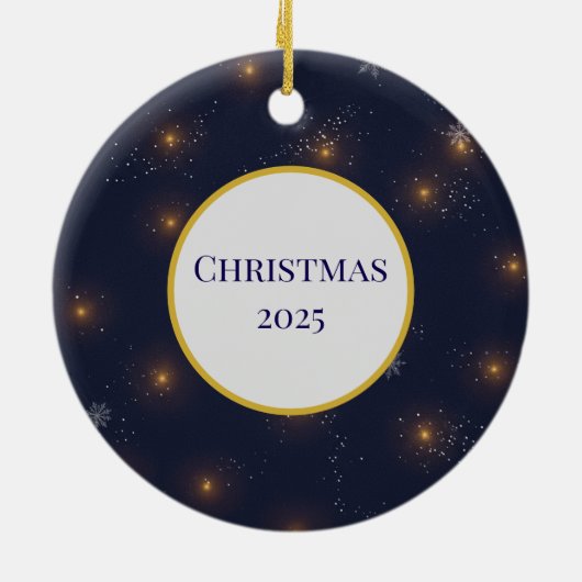 Vorstige Parel Kerstmis 2025 Ornament (Achterkant)