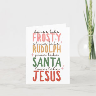 Vorstige Rudolph Kerstman Jezus Kerstmis Kerstkaar Feestdagen Kaart