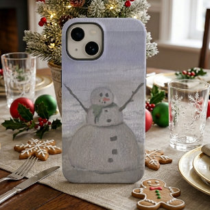 Vorstige Sneeuwman Aan Het Strand Case-Mate iPhone 14 Hoesje