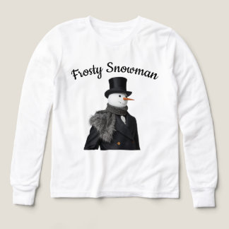 Vorstige Sneeuwman Eenvoudige Elegante Kerstsneeuw