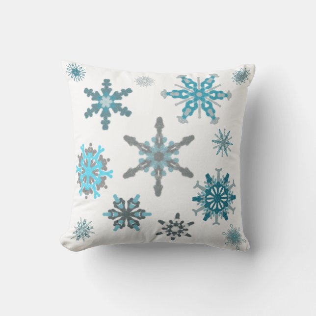 Vorstige sneeuwvlokken kussen (Voorkant)