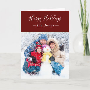 Vorstige Sneeuwwitje Familie Foto Prettig Kerstfee Feestdagen Kaart