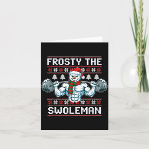 Vorstige Swoleman Lelijke Grappige Kerstman Sneeuw Kaart