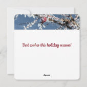 Vorstige Takken - Platte Kerstkaart (Achterkant)