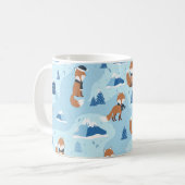 Vorstige Winter Vossen Koffiemok (Voorkant links)