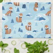Vorstige Winter Vossen Theedoek (Gevouwen)