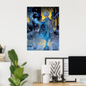 Vorstmaker van een Maanverlichte Straat – Een Wint Poster (Thuiskantoor)