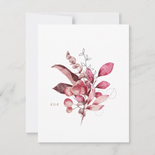 vorstrode winterfloral Weddennemkaart Kaart (Achterkant)