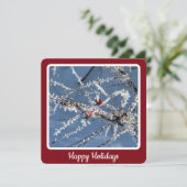 Vorsttakken - Platte Kerstkaart (Staand voorkant)