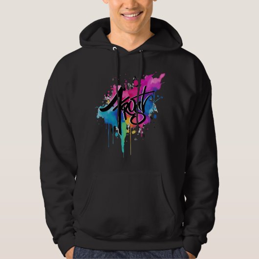 Vorstverf spatten hoodie (Voorkant)