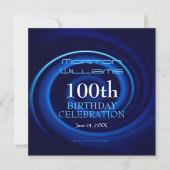 Vortex 100th Birthday Celebration Invitation Kaart (Voorkant)