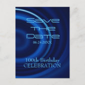 Vortex 100th Birthday Save the Date Briefkaart (Voorkant)