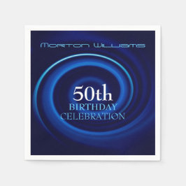 Vortex 50th Birthday Celebration Paper Napkin Servetten