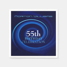 Vortex 55th Birthday Celebration Paper Napkins Servet