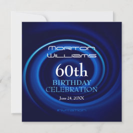 Vortex 60th Birthday Celebration Invitation Kaart