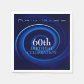 Vortex 60th Birthday Celebration Paper Napkin Servetten (Voorkant)