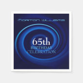 Vortex 65th Birthday Celebration Paper Napkin Servet (Voorkant)