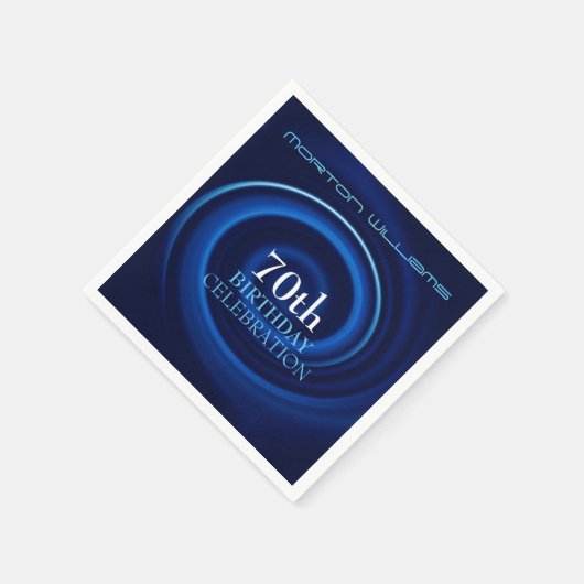 Vortex 70th Birthday Celebration Paper Napkin Servetten (Hoek)