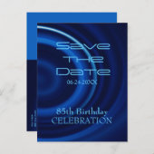 Vortex 85th Birthday Save the Date Briefkaart (Voorkant / Achterkant)