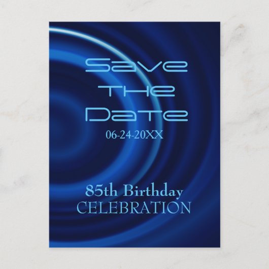 Vortex 85th Birthday Save the Date Briefkaart (Voorkant)