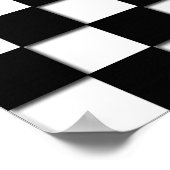 Vortex afdrukken in rood, wit en zwart poster (Hoek)