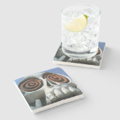 Vortex Atlanta, kleine 5 punten, Vortex Stenen Onderzetter (Zijkant)