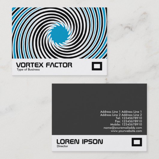 Vortex-factor Visitekaartje (Voorkant / Achterkant)