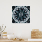 Vortex goden abstracte hypnotische samenstelling poster (Keuken)