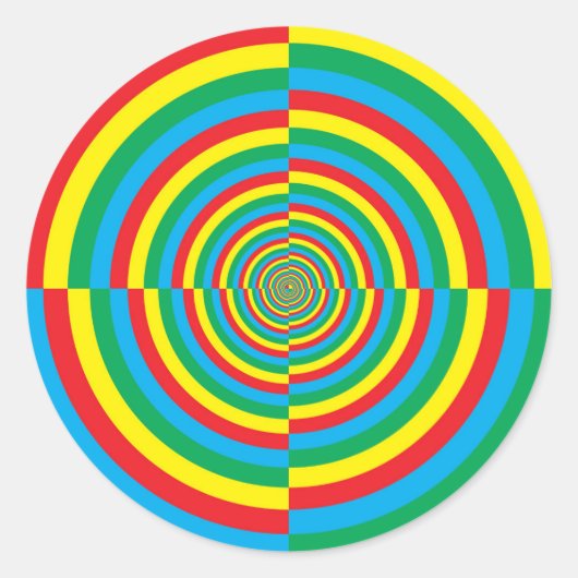 vortex kleur rood - groen blauw doel ronde sticker (Voorkant)