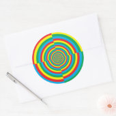 vortex kleur rood - groen blauw doel ronde sticker (Envelop)
