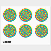 vortex kleur rood - groen blauw doel ronde sticker (Vel)
