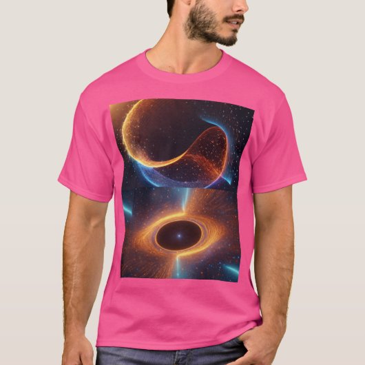"Vortex of Energy: Particles in Hyperspace Motion" T-shirt (Voorkant)