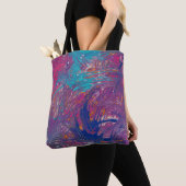 Vortex-ontwerp van kleurklauwen tote bag (Dichtbij)