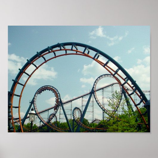 Vortex, Roller Onderzetter, KingsIsland, Amusement Poster (Voorkant)