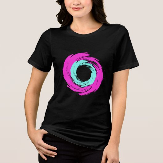 Vortex Rosa e Azul Claro Tri-Blend Shirt (Voorkant)