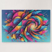Vortex van kleur Abstracte puzzel – Extreme Challe Legpuzzel (Horizontaal)