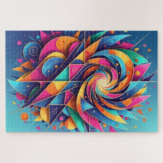 Vortex van kleur Abstracte puzzel – Extreme Challe Legpuzzel (Horizontaal)