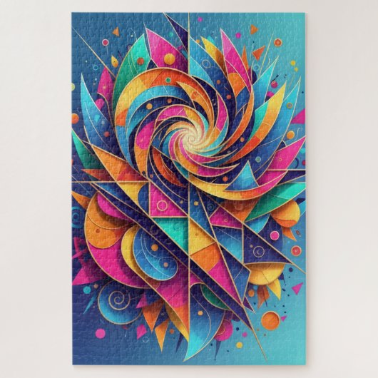 Vortex van kleur Abstracte puzzel – Extreme Challe Legpuzzel (Verticaal)